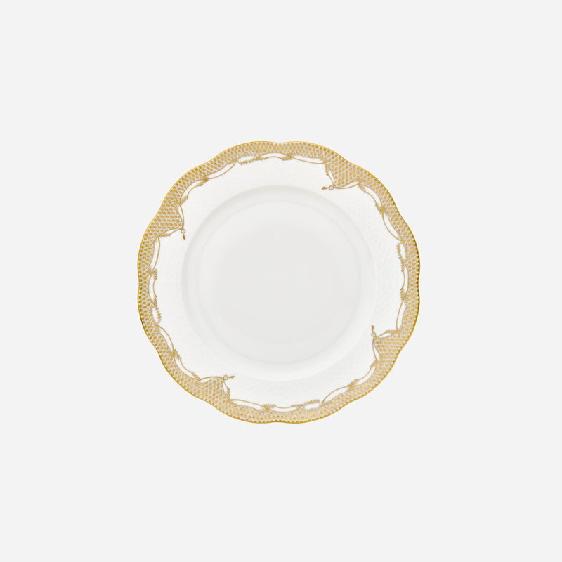 Fish Scale Gold Dinner Plate