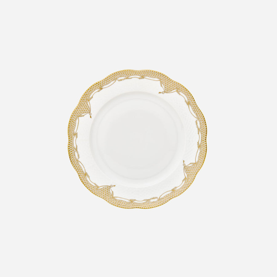 Herend Fish Scale Gold Dinner Plate