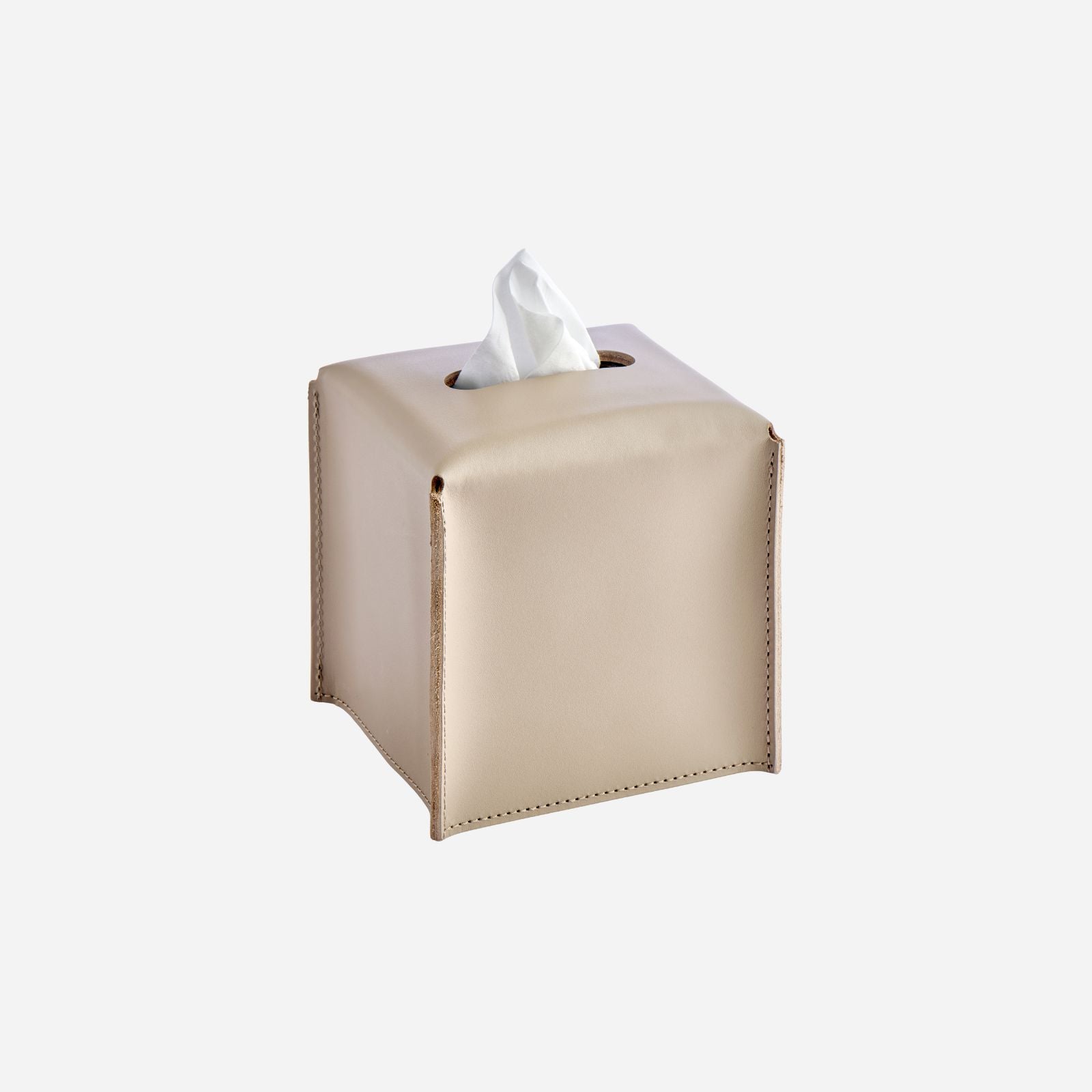 Rabitti Saddle Leather Tissue Holder Mud