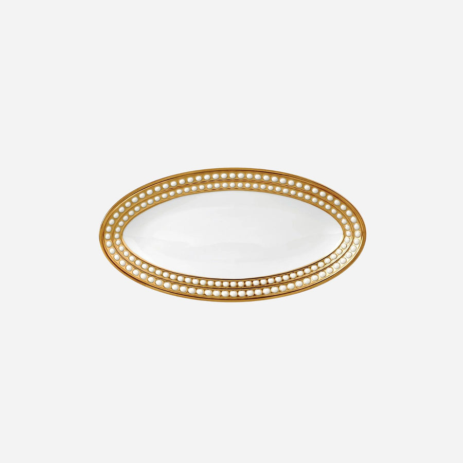 L'Objet Perlée Gold Oval Platter