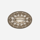 An Antique 19th Century Embossed Sterling Silver Oval Tray