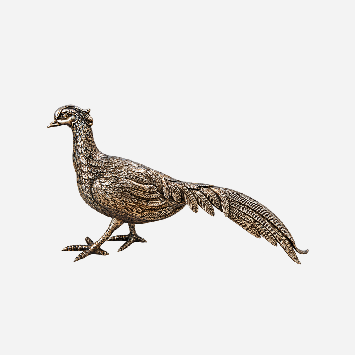 A Vintage Pair of Sterling Silver Pheasants Medium