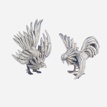 Load image into Gallery viewer, A Pair of Antique Sterling Silver Roosters
