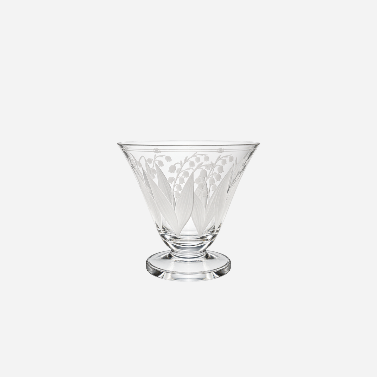 Lily of the Valley Stemless Glass Coupe