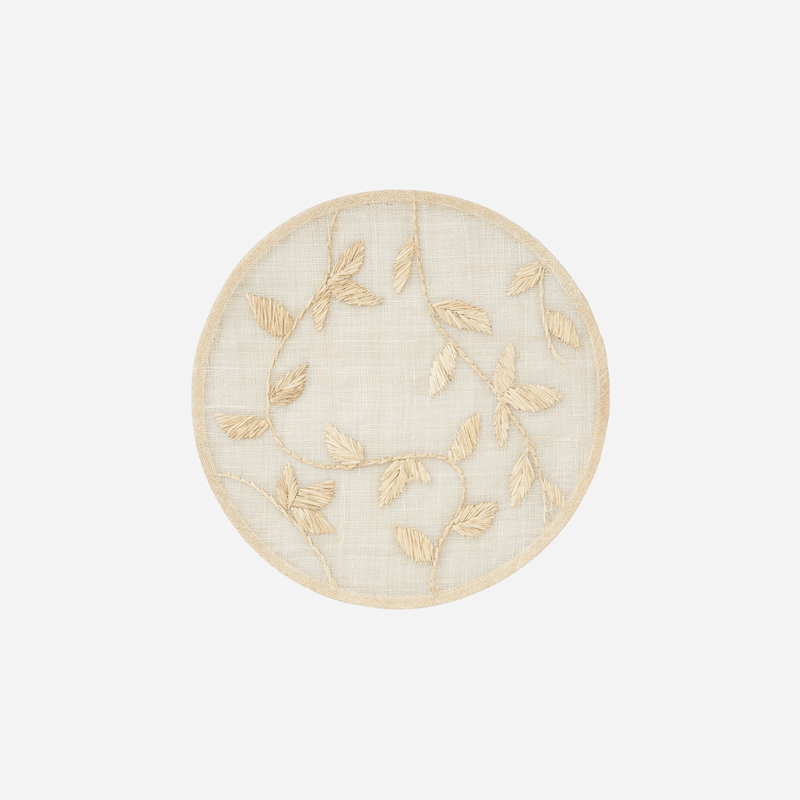 Raffia Leaf Placemat - Set of 4