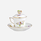 Royal Garden Butterfly Teacup & Saucer with Lid