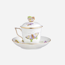 Load image into Gallery viewer, Royal Garden Butterfly Teacup &amp; Saucer with Lid
