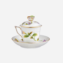 Royal Garden Flower Teacup & Saucer with Lid