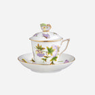 Royal Garden Flower Teacup & Saucer with Lid