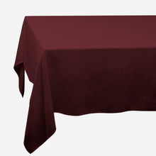 Load image into Gallery viewer, Wine Linen Sateen Tablecloth
