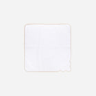 Scalloped Nude & White Dinner Napkin - Set of 4