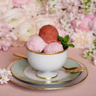 Schubert Gold Footed Soft Pink Dessert Bowl