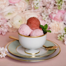 Schubert Gold Footed Soft Pink Dessert Bowl