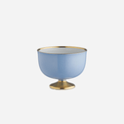 Schubert Gold Footed Light Blue Dessert Bowl