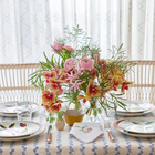 Seppele Stripe Frill Tablecloth Cornflower