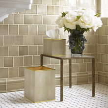 Load image into Gallery viewer, Classic Shagreen Waste Basket - Dove
