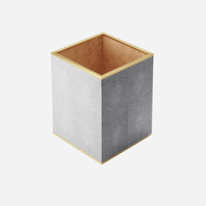 Classic Shagreen Waste Basket - Dove