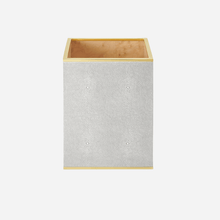 Load image into Gallery viewer, Classic Shagreen Waste Basket - Dove
