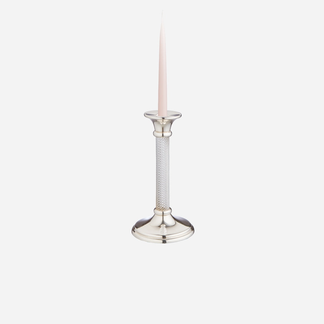 Silver and Crystal Candlestick