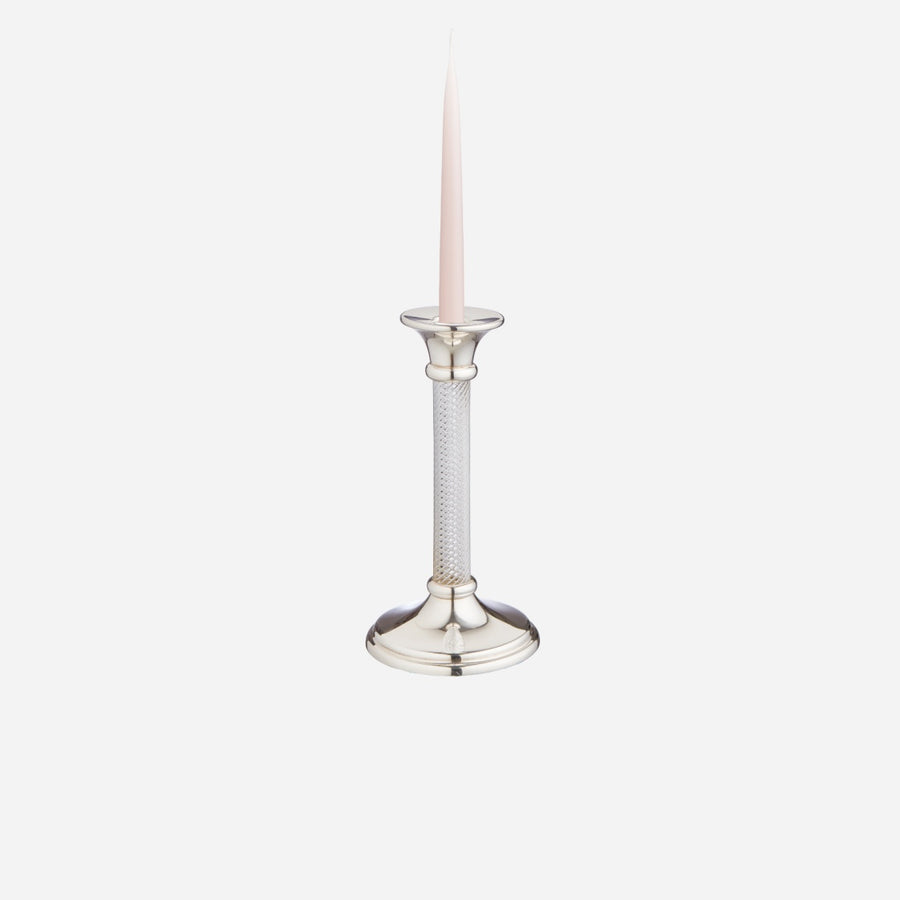 Jarosinski & Vaugoin Silver and Crystal Candlestick