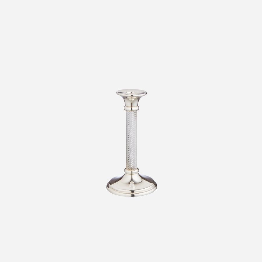 Jarosinski & Vaugoin Silver and Crystal Candlestick