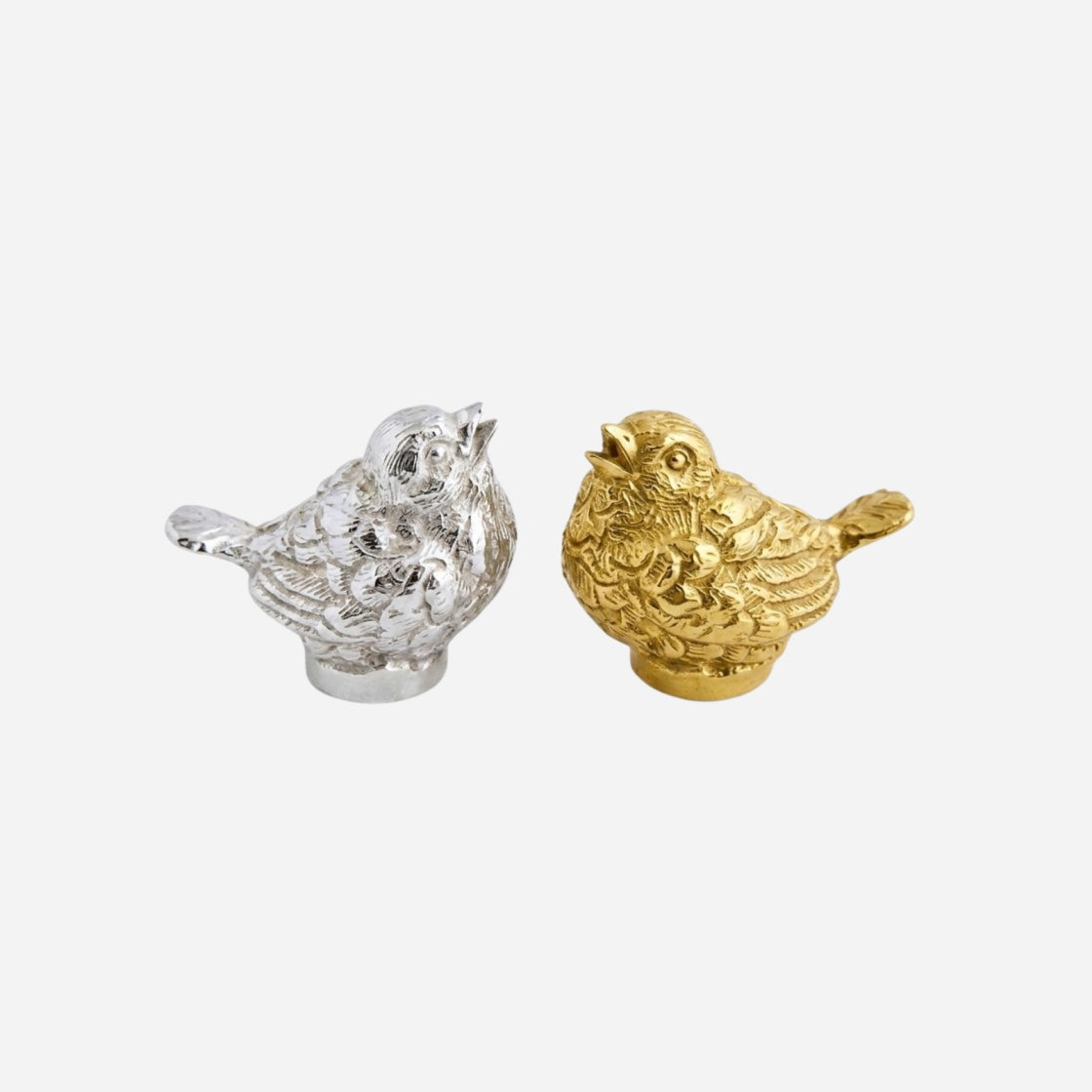 Silver & Gold Plumage Salt & Pepper Set