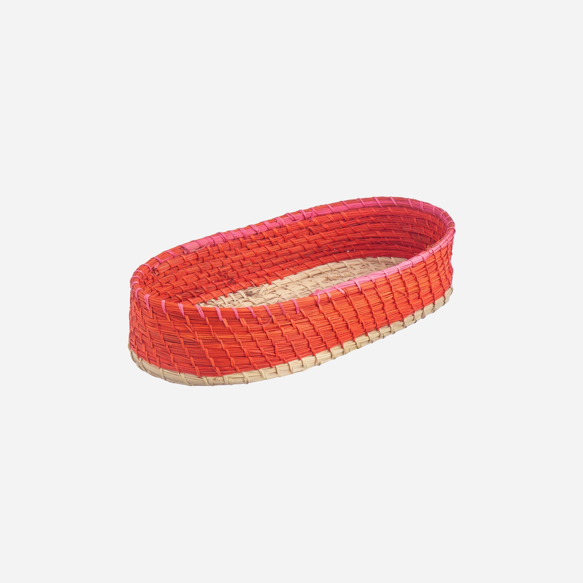 Iraca Palm Orange Bread Basket