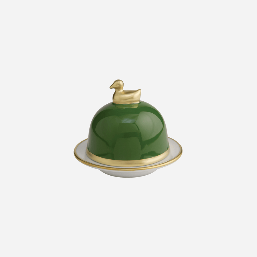 Legle Sous Le Soleil Empire Green Butter Dish