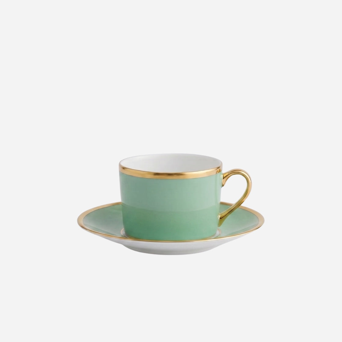 K&C Sous Le Soleil Mint Teacup & Saucer