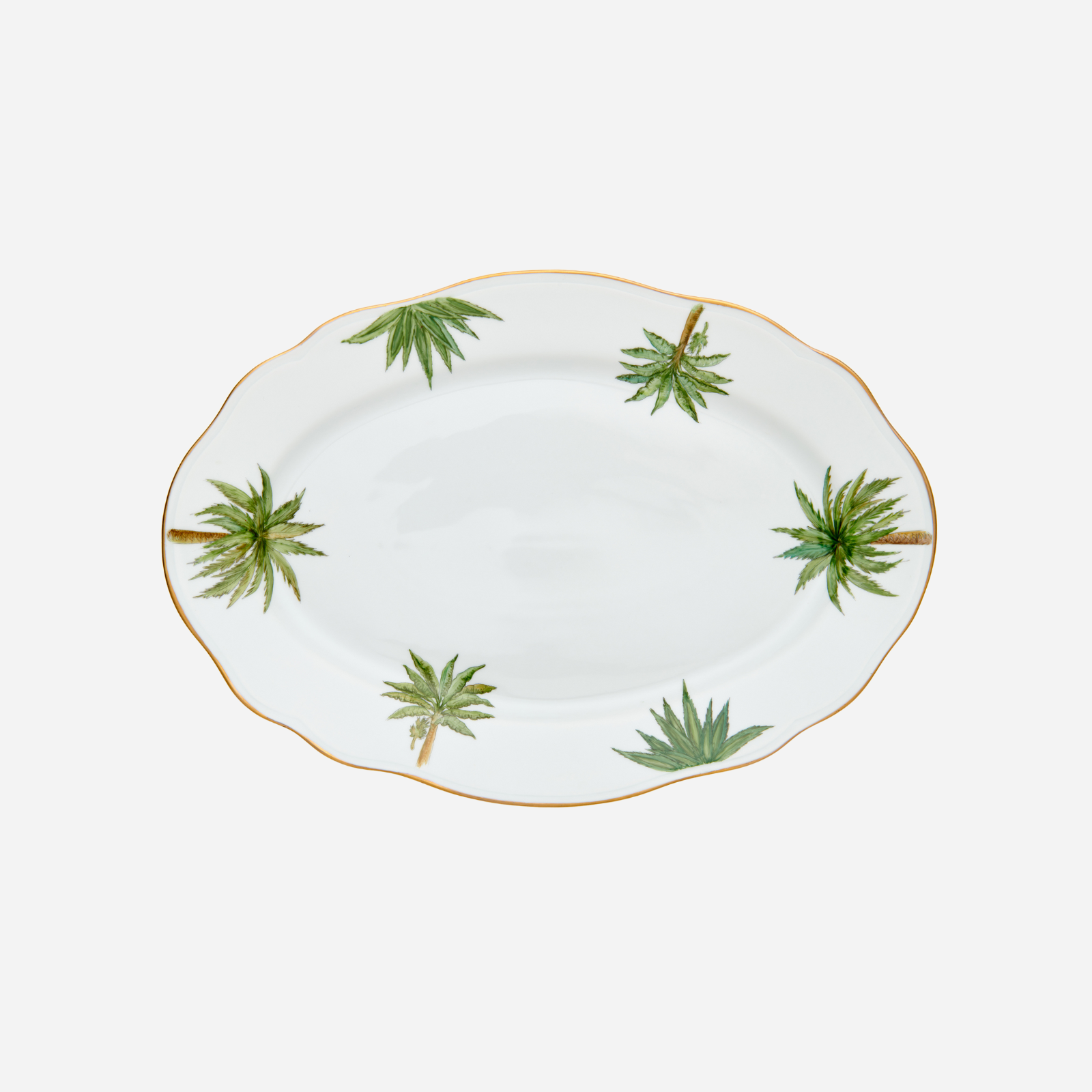 Tropical Tree Oval Serving Platter