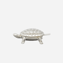 Load image into Gallery viewer, Silver and Gold Vermeil Turtle Salt Cellar with Spoon
