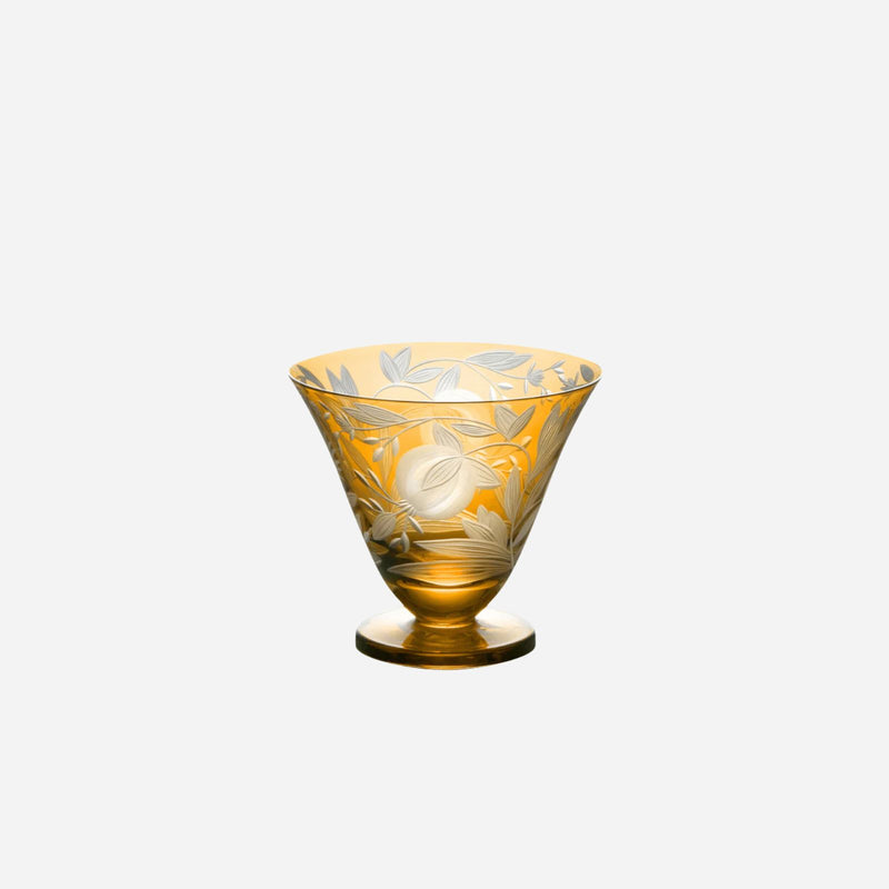 Verdure Stemless Glass Coupe Amber