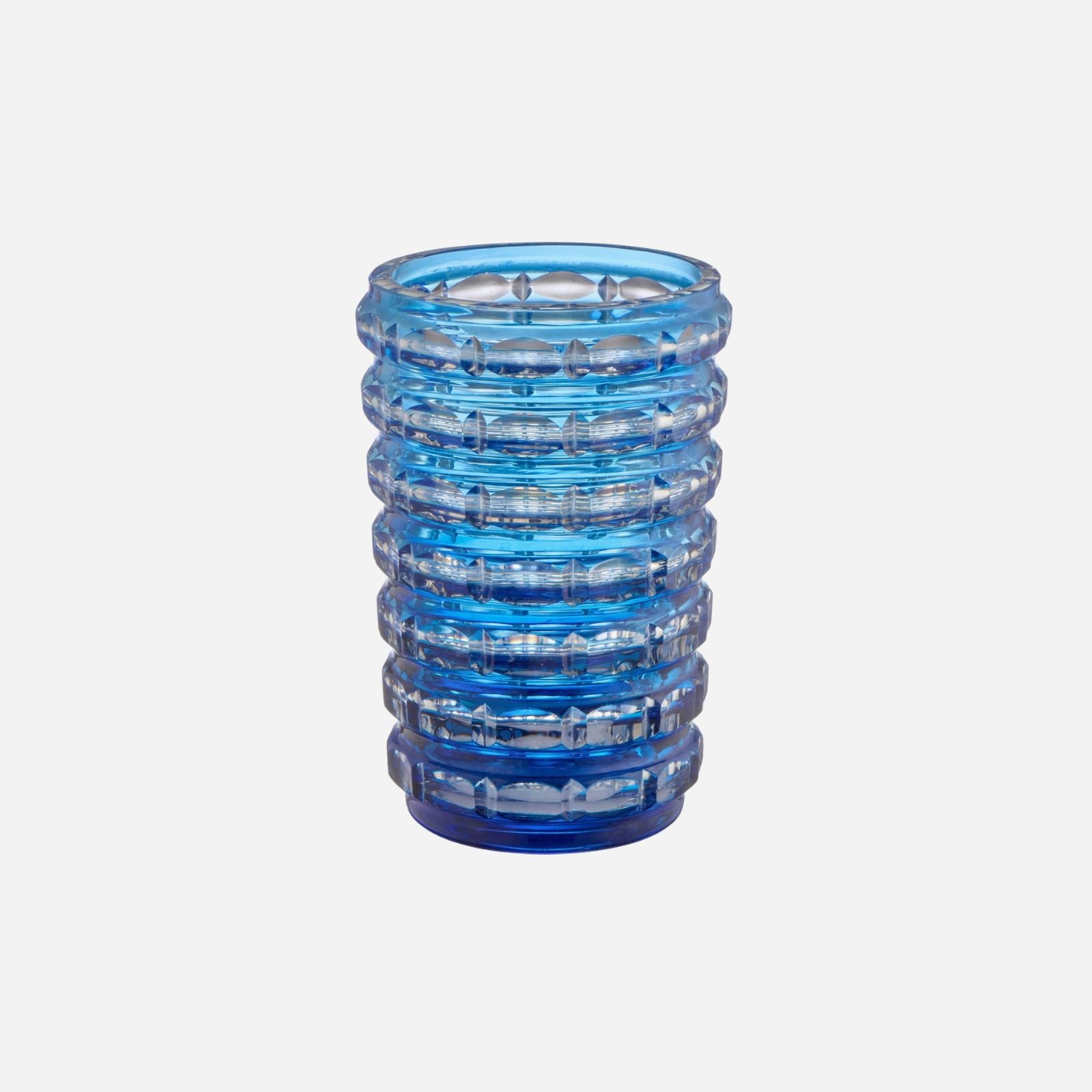 A Vintage Val Saint-Lambert Blue Crystal Vase