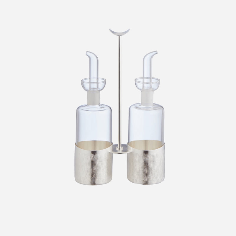 Velvet Silver Plated Oil & Vinegar Holder Set