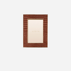 Classic Croc Leather Frame 4x6 Chestnut