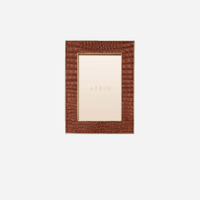 Classic Croc Leather Frame 4x6 Chestnut
