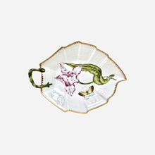 Old Master Magenta Tulips Leaf Dish