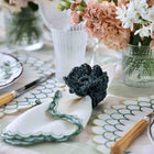 Californian Poppy Napkin Ring Teal - Set of Four