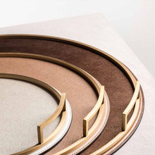 Defile Medium Round Leather Tray Bronze
