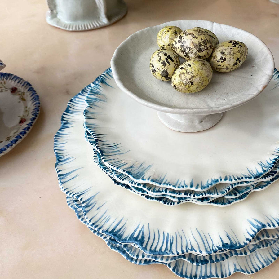 Andrea Zarraluqui Flecos Dinner Plate Teal