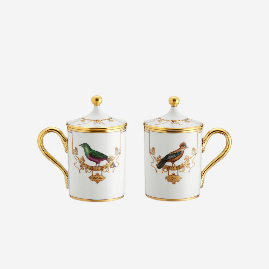 Ginori 1735 Volière Bird Mug with Lid - Geai