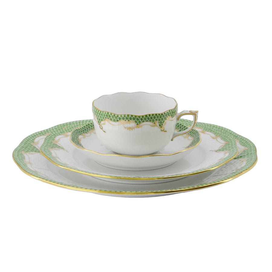 Herend Fish Scale Teacup & Saucer