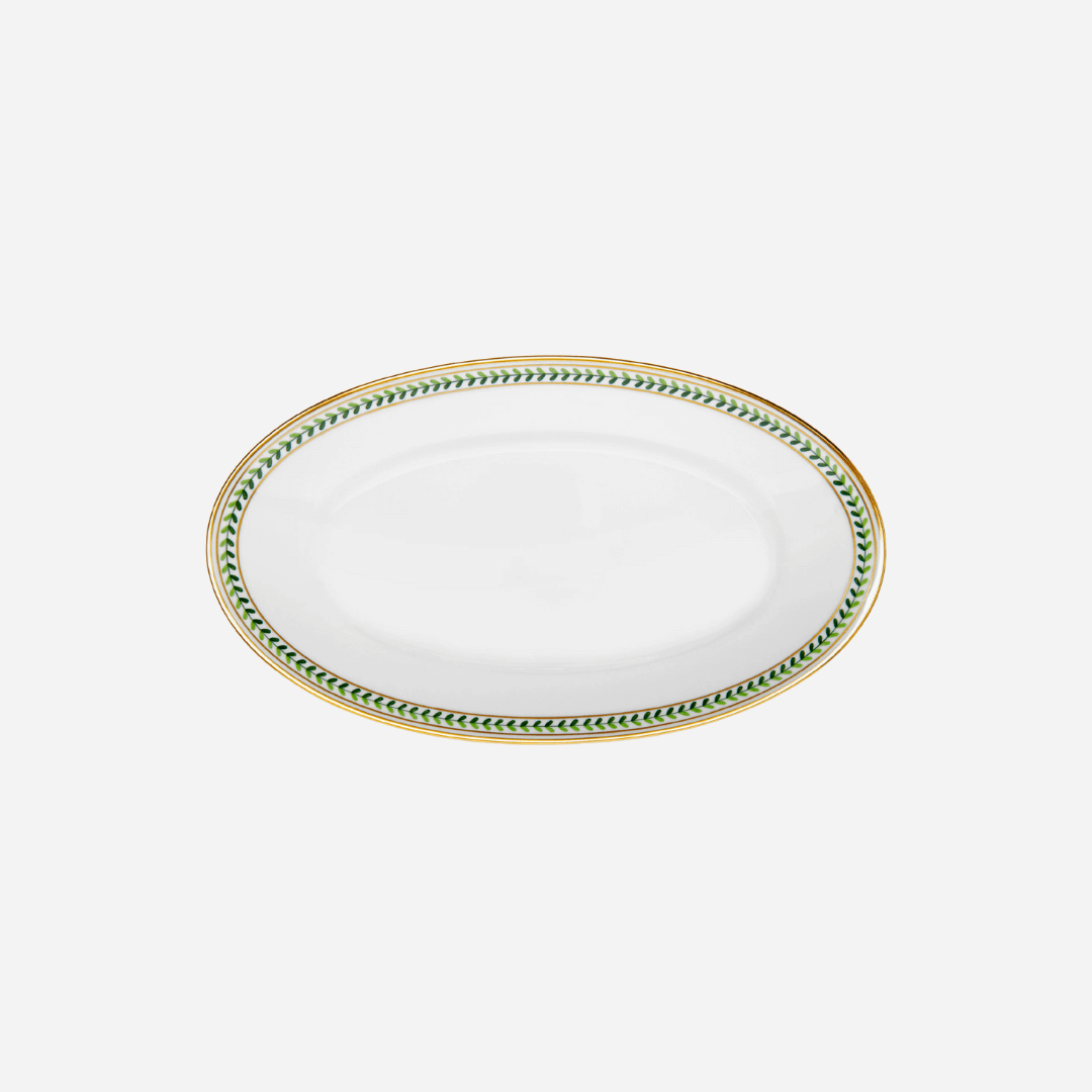 Leafed Edge Large Oval Serving Platter