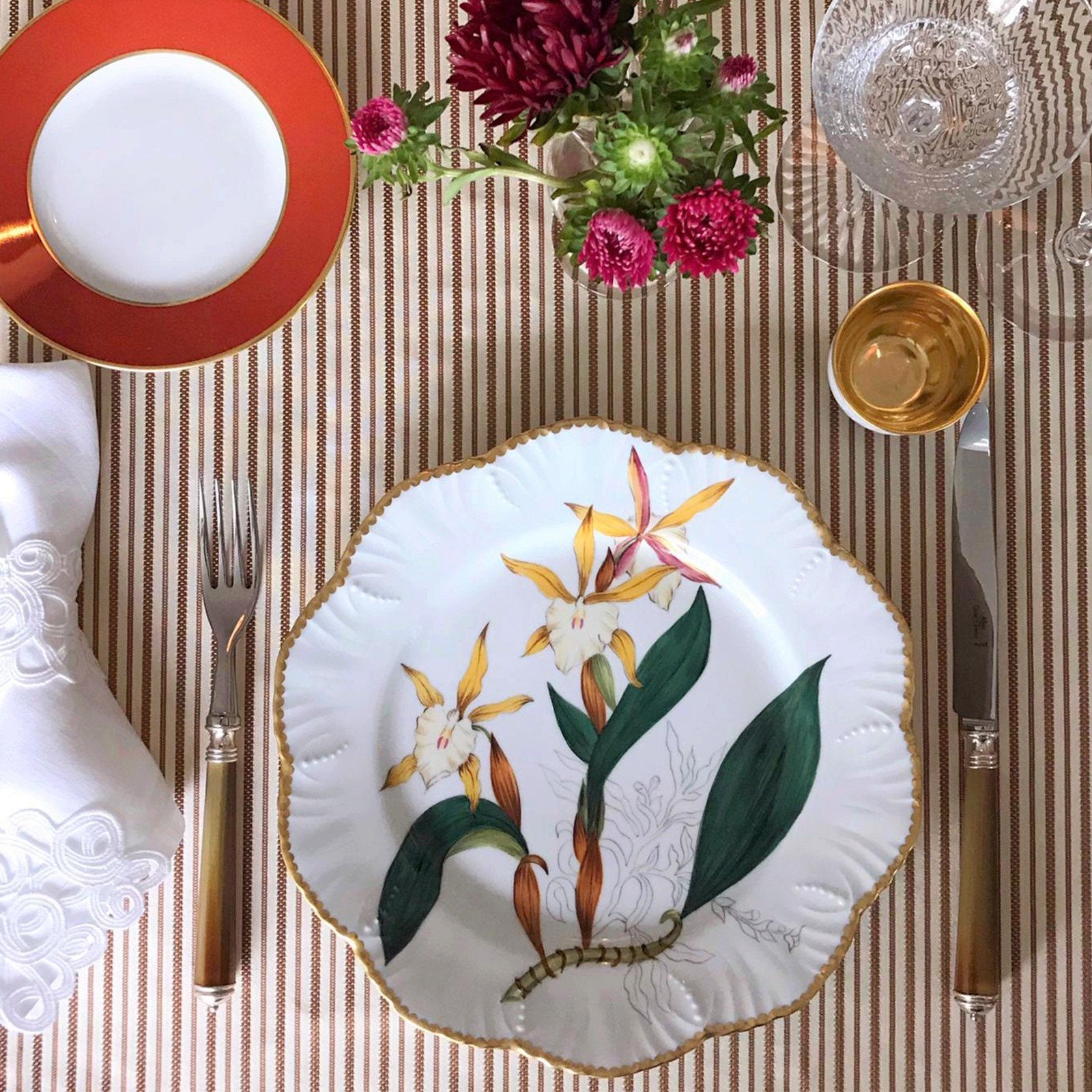 E&R Schubert Bread Plate Burnt Orange