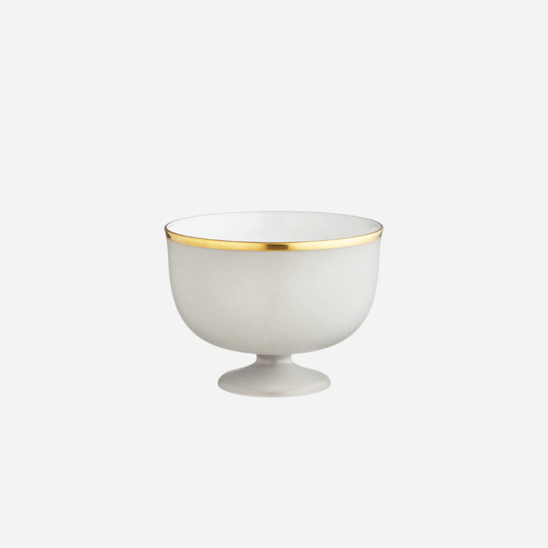 Schubert Footed Dessert Bowl Light Grey