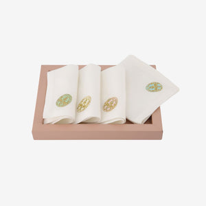 Sweet Surprise Embroidered Cocktail Napkin - Set of Four
