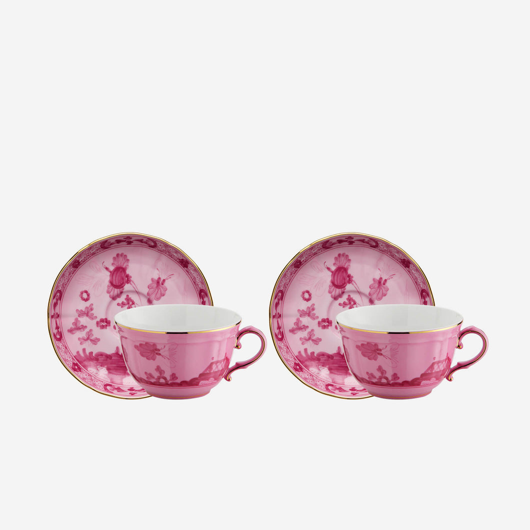 Oriente Italiano Teacup & Saucer Porpora - Set of Two Bonadea Richard Ginori