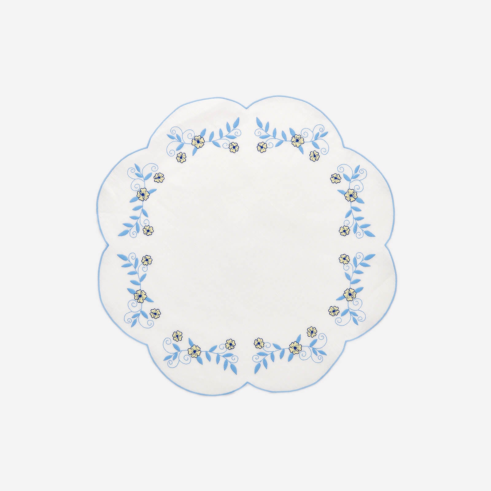 Blue Flower Placemat - Set of 4 Bonadea Los Encajeros