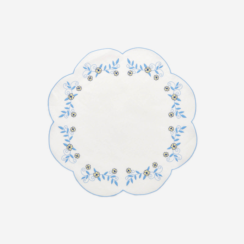 Blue Flower Placemat - Set of 4 Bonadea Los Encajeros