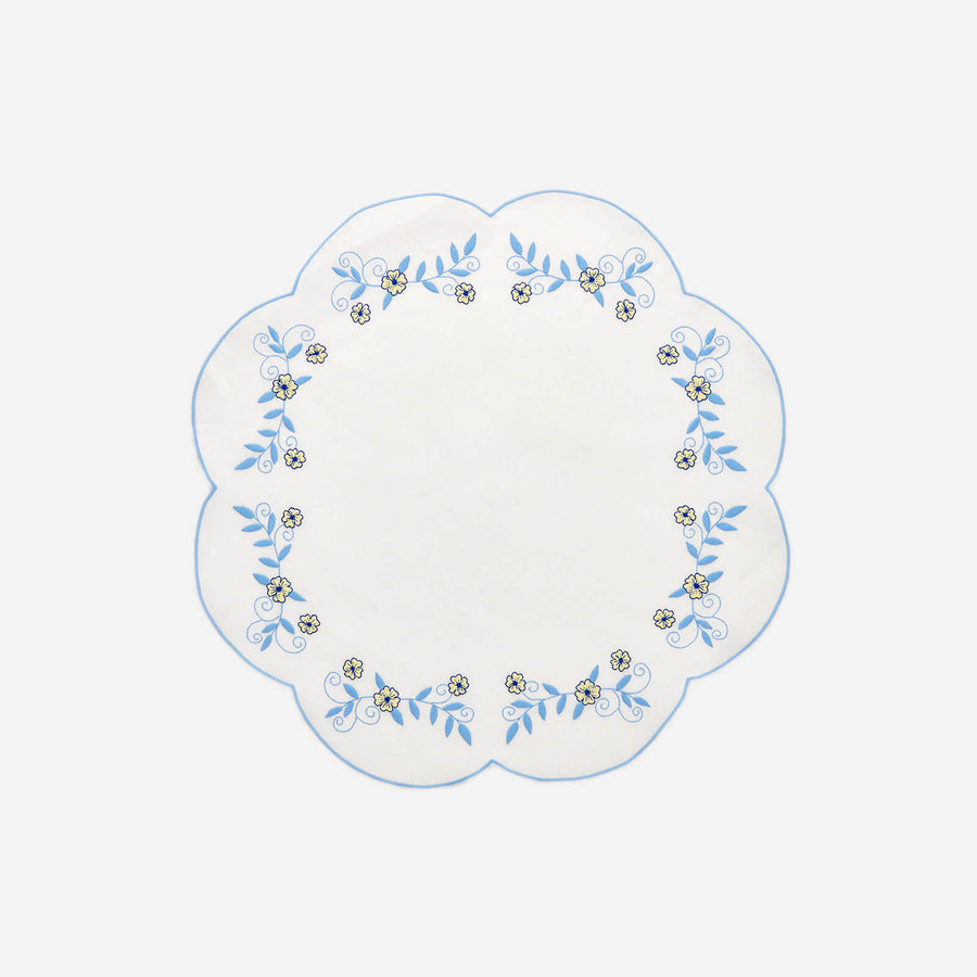 Los Encajeros Ice Blue Flower Placemat - Set of 4